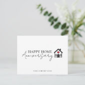 Inline Script Hart Huis Thuis Jubileum Briefkaart (Staand voorkant)