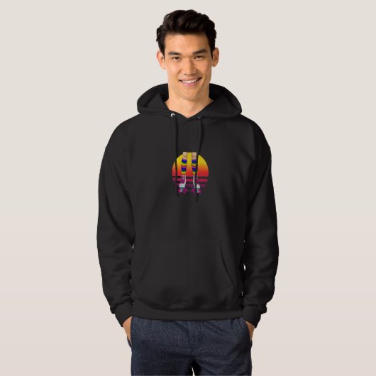 Inline Skate Rollerskating Roller Eighties Outfit Hoodie (Voorkant volledig)