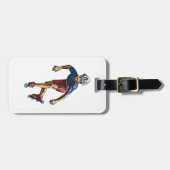 Inline Skater Cool Retro Rollerblading Bagagelabel (Voorkant horizontaal)