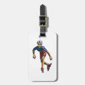 Inline Skater Cool Retro Rollerblading Bagagelabel (Voorkant verticaal)