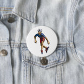 Inline Skater Cool Retro Rollerblading Ronde Button 7,6 Cm (In situ)