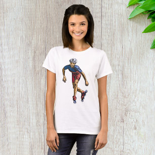 Inline Skater Cool Retro Rollerskaten T-shirt