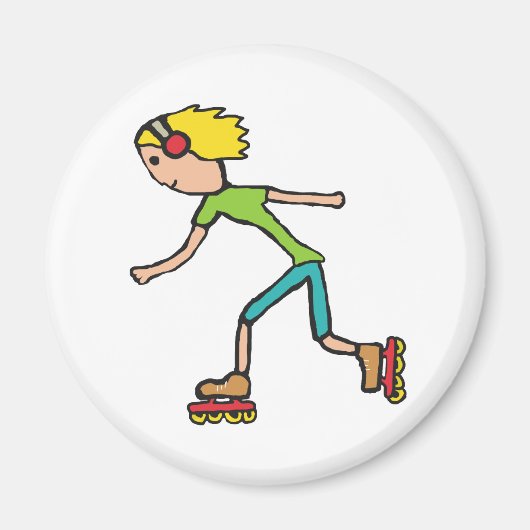 Inline Skating Magneet (Voorkant)