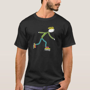 Inline Skating Stickman T-shirt