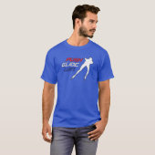 Inline Speed Skating Push, Glide, Win Design T-shirt (Voorkant volledig)