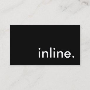 inline. visitekaartje
