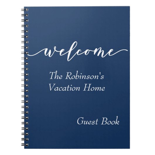 Inloggen van het Home Guest Book-in startvakantiev Notitieboek (Voorkant)