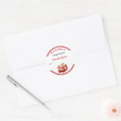Inmaakstickers Tomaten en Gingham Ronde Sticker (Envelop)