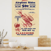 Inman Brothers Flying Circus Poster vintage (Cuisine)