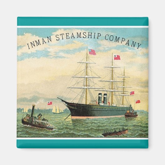Inman Steamship Company Magneet (Voorkant)