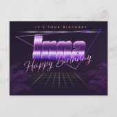 Inna prénom carte postale violette anniversaire (Devant)