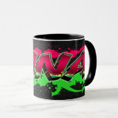 Inna prénom Graffiti red Tasse verte (Devant droit)