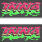 Inna Vorname Name Graffiti Aufkleber Sticker (Voorkant)