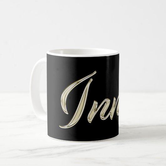 Inna white gold Handwriting Tasse de café (Devant gauche)