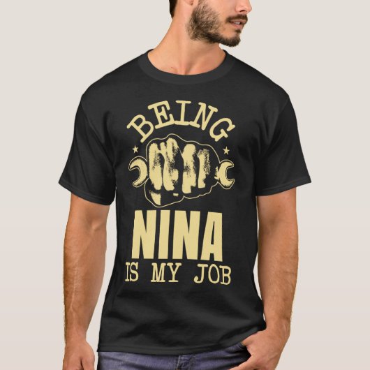 InNa zijn is mijn werk T-shirt (Voorkant)