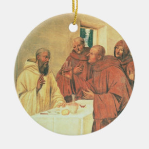 Inname van Communie uit het leven van St. Benedict Keramisch Ornament