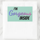Inner Beauty I'm Gorgeous Inside Rechthoekige Sticker (Tas)