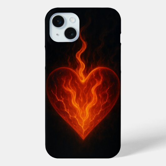 Inner Fire – Glowing Heart Aesthetic iPhone Case (Achterkant)