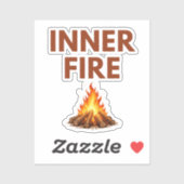 Inner Fire Minimal Flame Vinyl Sticker (Feuille)