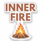 Inner Fire Minimal Flame Vinyl Sticker (Recto)