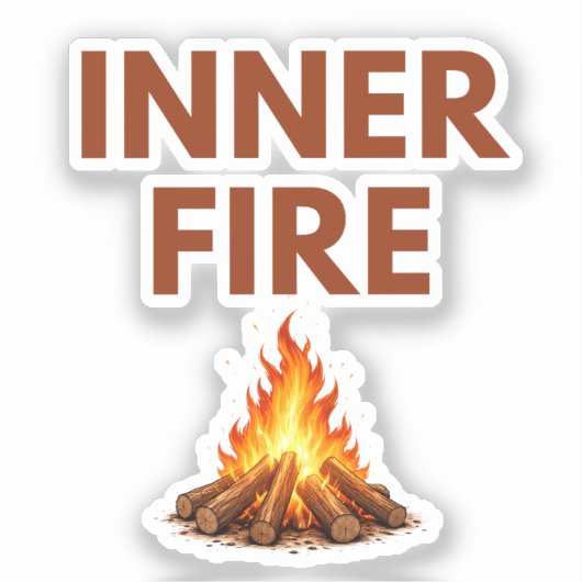 Inner Fire Minimal Flame Vinyl Sticker (Recto)