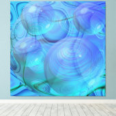 Inner Flow VI - Aqua & Azure Galaxy Canvas Afdruk (Insitu (Houten vloer))