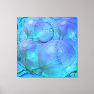 Inner Flow VI - Aqua & Azure Galaxy Canvas Afdruk