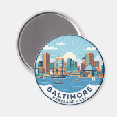 Inner Harbor, Baltimore VS Magneet (Voorkant / Achterkant)