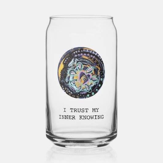 Inner Knowing Mantra Mug with Prayer Portal Blikvorm Glas (Achterkant)