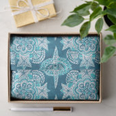 INNER MERMAID COMPASS Aqua Beach Shell Mandala Tissuepapier (Geschenk)