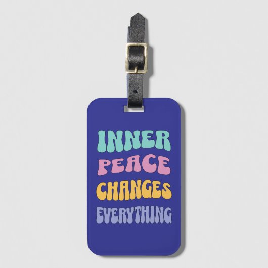 Inner Peace Changes Everything Bagagelabel (Voorkant (verticaal))