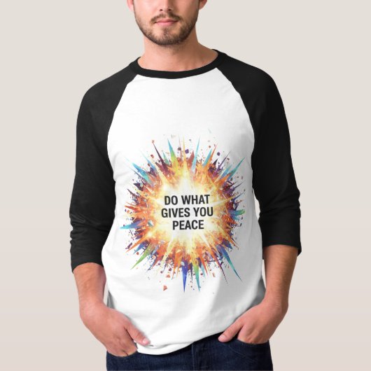 "Inner Peace Explosion Graphic Tee" T-shirt (Voorkant)