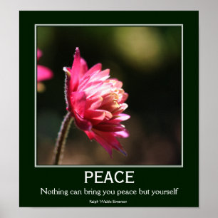 Inner Peace Flower Inspirerend Quote Poster