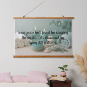 Inner peace isn't found by escaping the world hangend wandkleed (Slaapkamer)