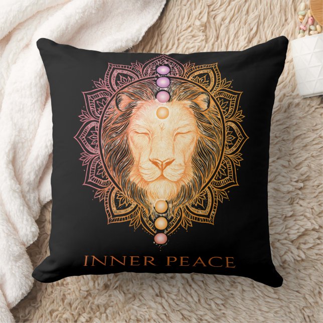 Inner Peace Lion Chakra Ontwerp Kussen (Deken)