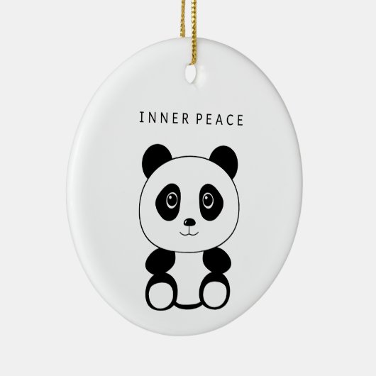 Inner Peace Panda Keramisch Ornament (Rechts)