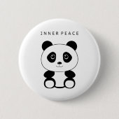 Inner Peace Panda Ronde Button 5,7 Cm (Voorkant)