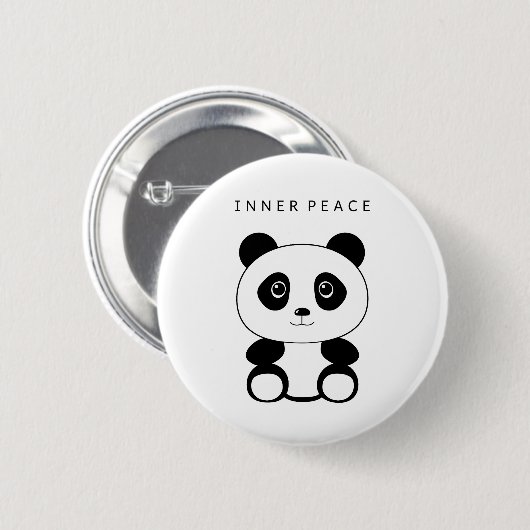 Inner Peace Panda Ronde Button 5,7 Cm (Voorkant /achterkant)
