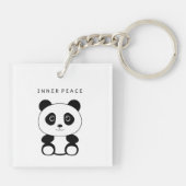 Inner Peace Panda Sleutelhanger (Achterkant)
