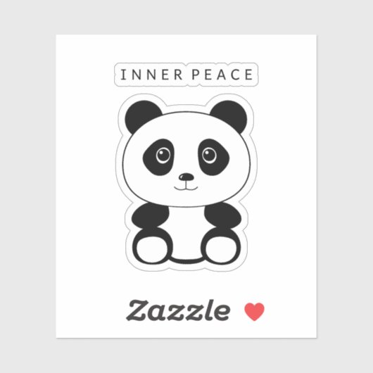 Inner Peace Panda Sticker (Vel)
