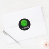 Inner Peas Funny Meditating Pea Pun Dark BG Ronde Sticker (Envelop)