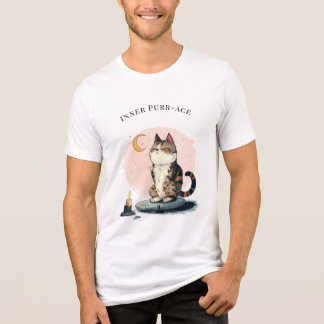 Inner Purr-ace Cat Meditation Tee Tri-Blend Shirt
