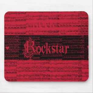 Inner Rockstar rojo mousepad Muismat