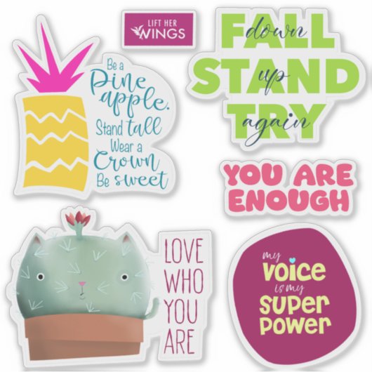 Inner Spark Custom-Cut Vinyl Affirmatie Stickers (Voorkant)