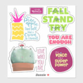 Inner Spark Custom-Cut Vinyl Affirmatie Stickers (Vel)