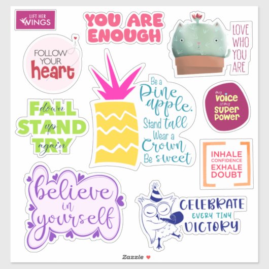 Inner Spark Custom-Cut Vinyl Affirmatie Stickers (Vel)
