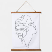 Innerlijke reflecties – Dual Face Minimalist Line  Hangend Wandkleed (Voorkant)