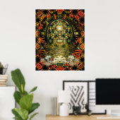 Innerlijke schoonheid psychedelische poster (Thuiskantoor)