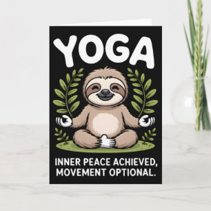 Innerlijke Vrede Bereikte Beweging Optionele Yoga Kaart
