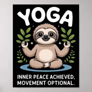Innerlijke Vrede Bereikte Beweging Optionele Yoga Poster